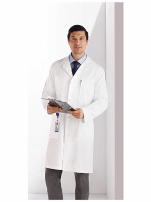 Meta Men's 40" Knot Button iPad® Labcoat