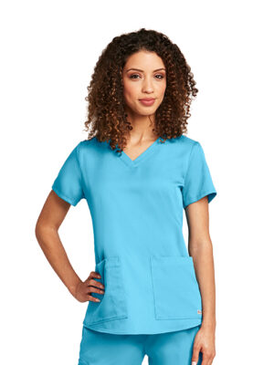Alternative view of 2 Pocket V-Neck Scrub Top
